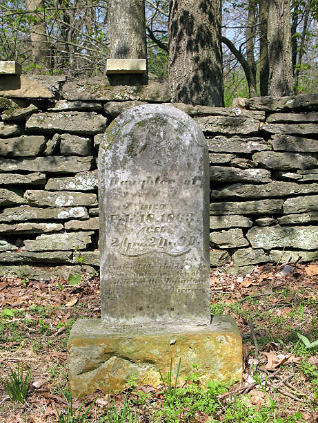 Grave Stone from 1863 stock photo