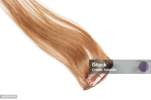Clip In Light Brown Straight Human Hair Extensions Stock Photo - Download  Image Now - Beauty, Brown Hair, China - East Asia - iStock
