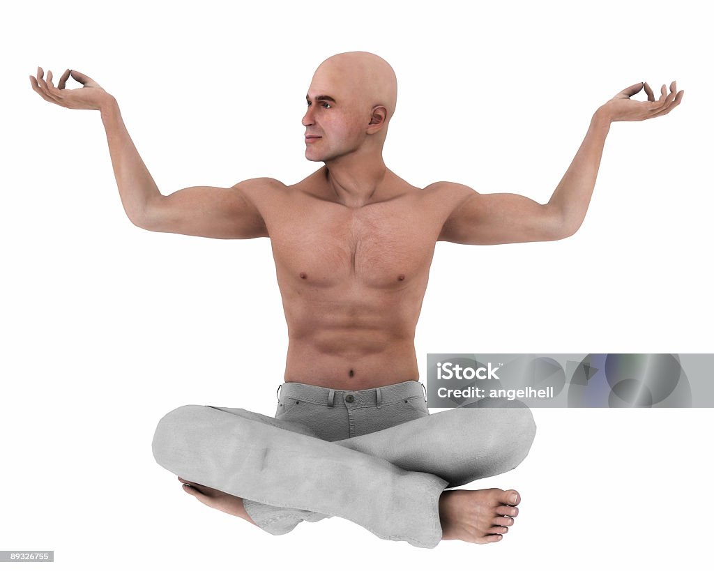 Homem sentado meditação - Foto de stock de Adulto royalty-free