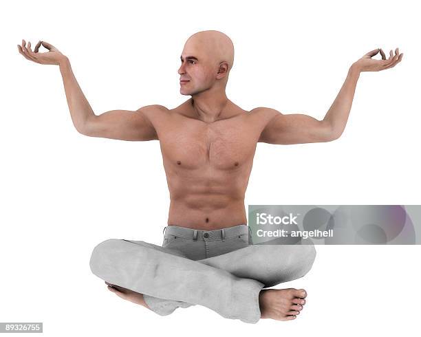 Foto de Homem Sentado Meditação e mais fotos de stock de Adulto - Adulto, Branco, Braço humano