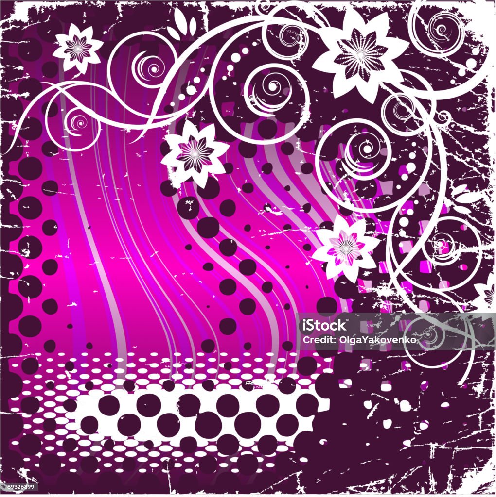 design floral Grunge - Royalty-free Antigo Ilustração de stock