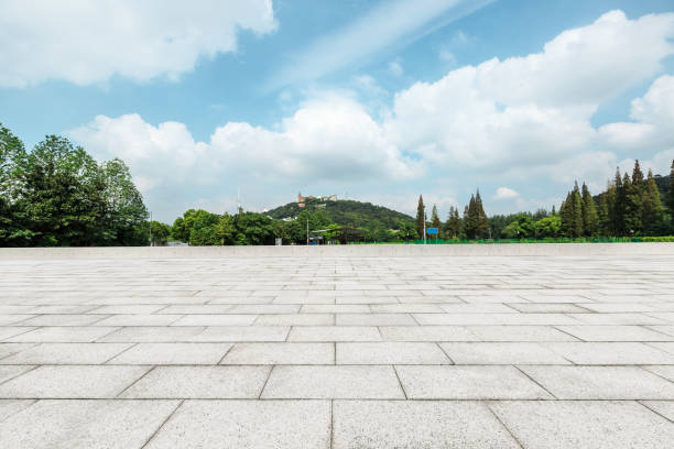 istock Empty square floor and blue sky nature landscape 893270226