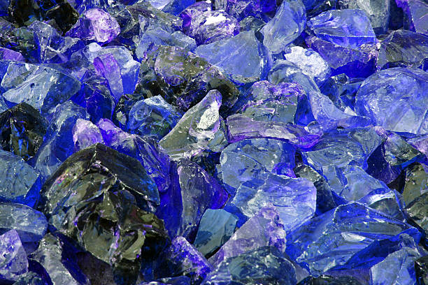 Shards of Blue Glass stock photo