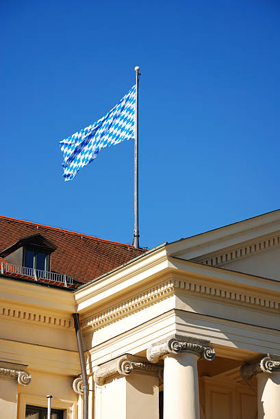 istock Bavarian flag on government building 89328659