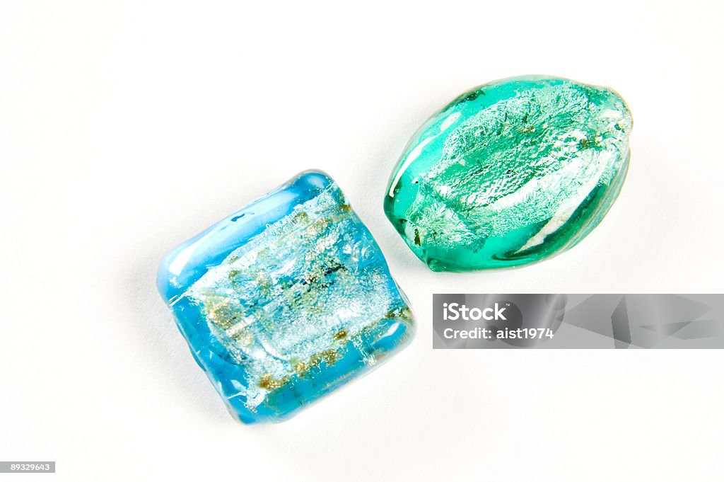 As contas de vidro azul - Foto de stock de Arte royalty-free