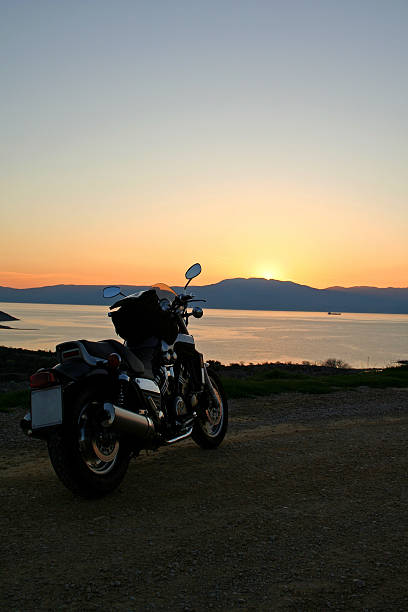istock Bike and sunset 89330339