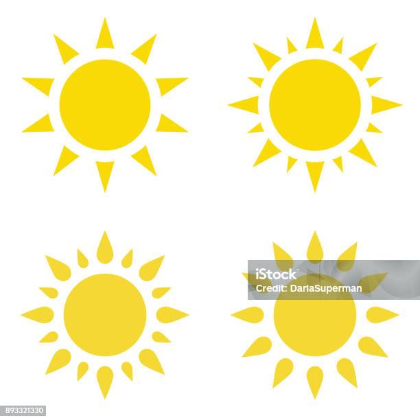 Icon The Sun Set Vector Flat Illustration Stock Illustration - Download Image Now - Sunlight, Sun, Simplicity