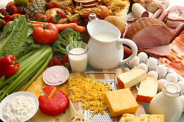 istock Large table full of every food group 89332433