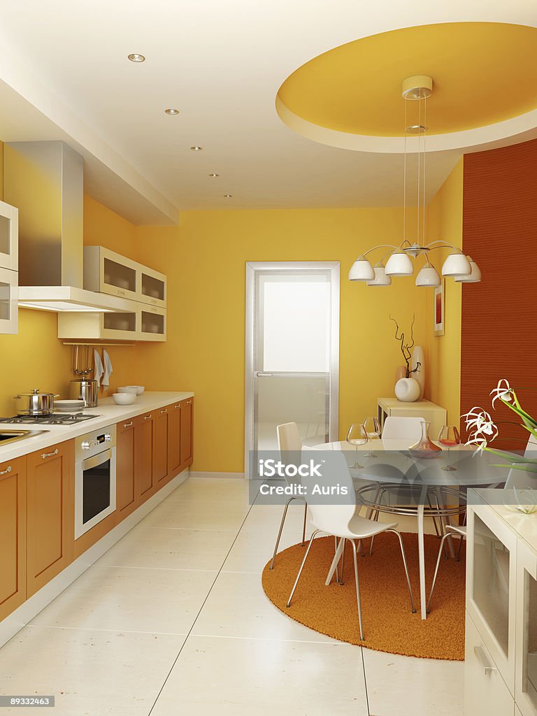 modern kitchen interior  Apartment Stock Photo