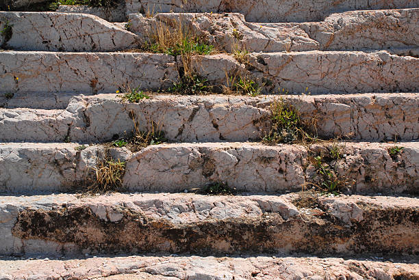 Old escadas - fotografia de stock