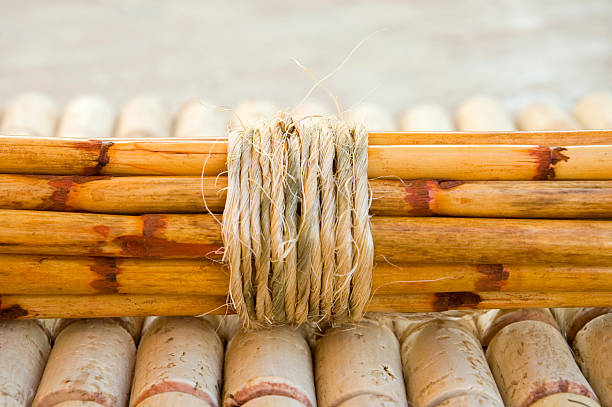 istock Bamboo alike sticks bundled with roope 89333304