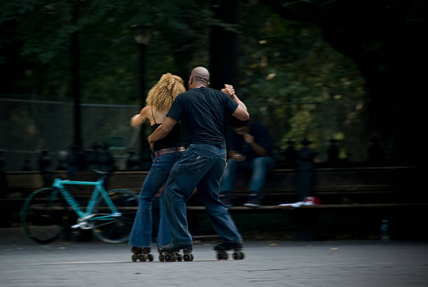 Roller Skate Dancers stock photo