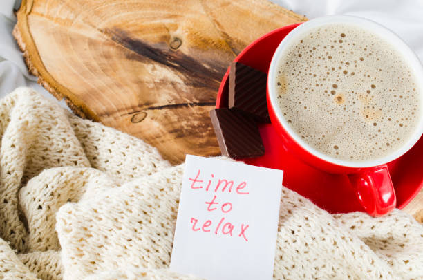 istock Cup of Cappuccino and Notes Time to Relax. 893344064