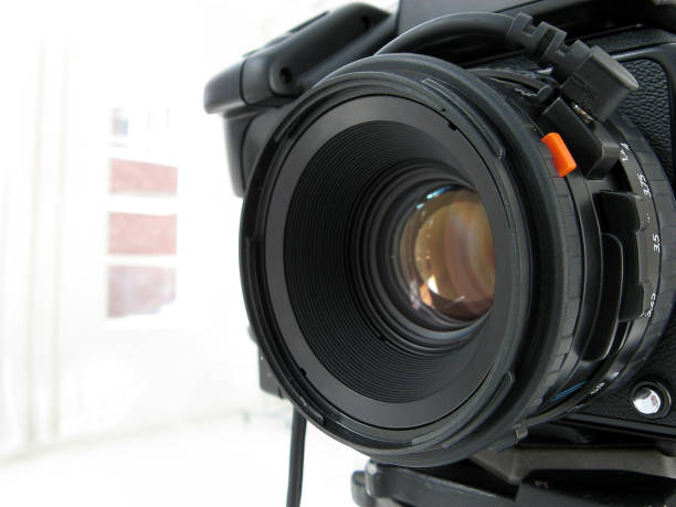 istock Landscape macro photo of a camera lens 89334793