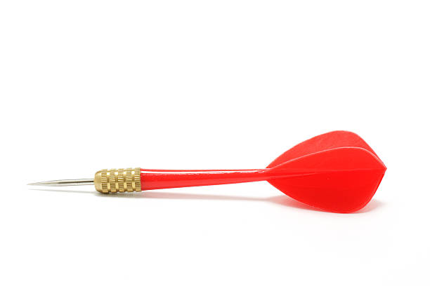 istock Close-up of red plastic dart with metal tip 89335164