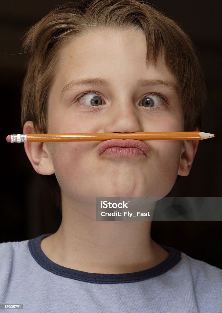 Doof-Kid - Lizenzfrei Bleistift Stock-Foto