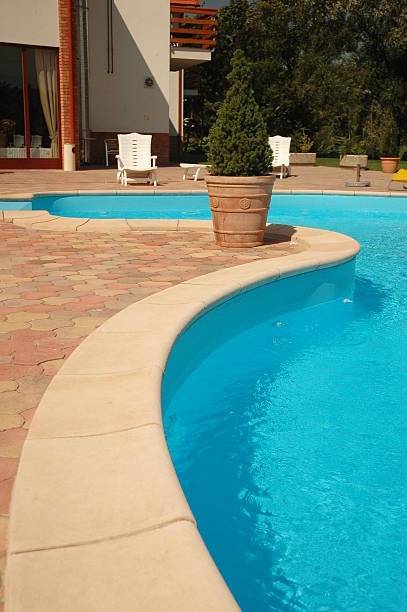 istock Outdoor pool near hotel 89335926