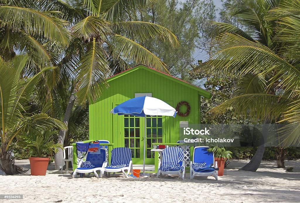 Small green house é o refúgio tropical - Foto de stock de Cabine de passageiros royalty-free