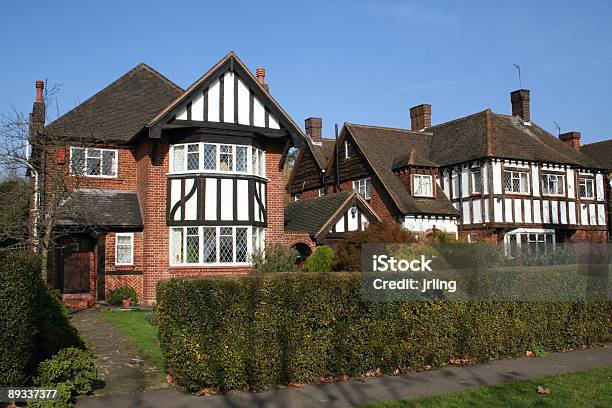 Thirties Casas De Cidade De Londres - Fotografias de stock e mais imagens de Casa - Casa, Estilo Eduardiano, Londres - Inglaterra