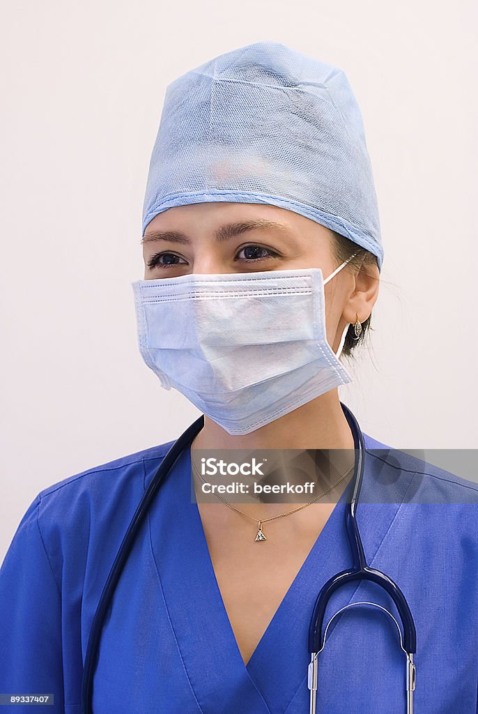 Enfermeira com Máscara - Royalty-free Adulto Foto de stock