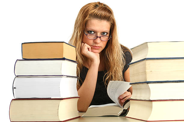 istock Girl and books 89337439