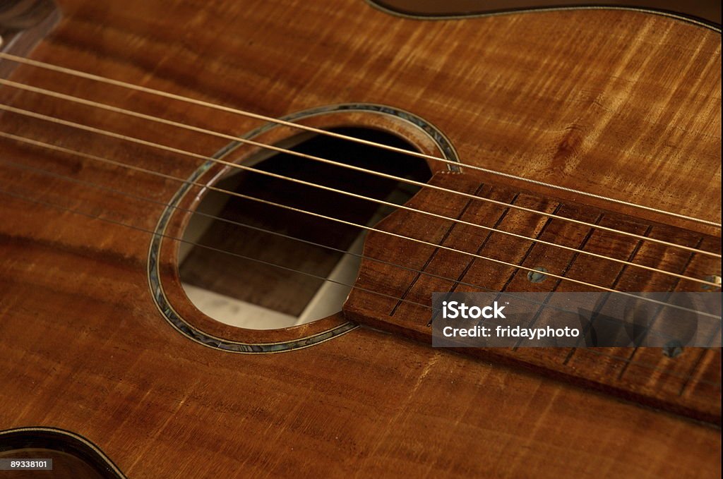 Beautiful Wooden Guitar  Color Image Stock Photo