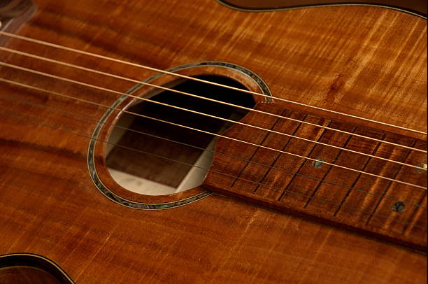 Beautiful Wooden Guitar stock photo