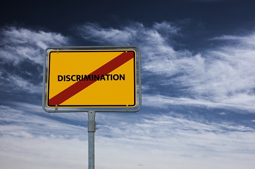 - DISCRIMINATION - image with words associated with the topic RACISM, word, image, illustration