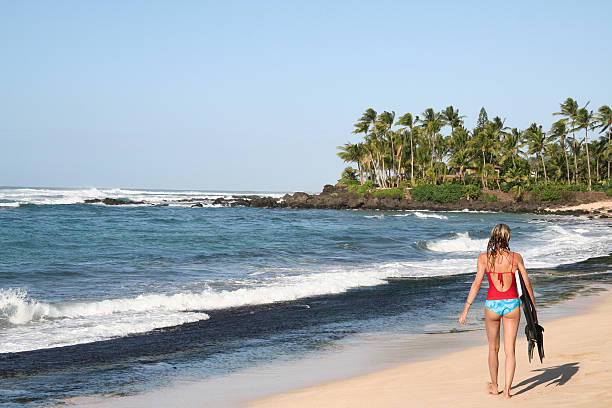 istock Young woman on the beach 89338621