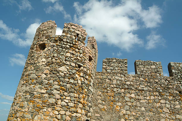 istock Round tower of medieval castle 89339178