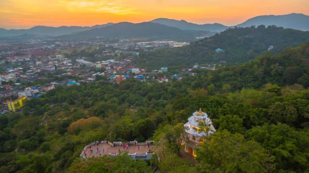 istock aerial view sunset at Khao Rang viewpoint 893401094