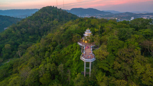 istock aerial view sunset at Khao Rang viewpoint 893401102
