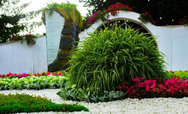 estilo japonés de flores, con flores multicolores anuales - scented asia asian culture bunch fotografías e imágenes de stock