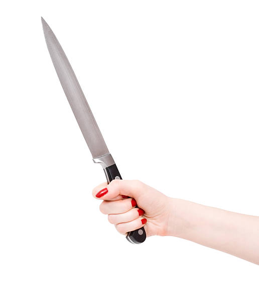istock Woman hand with knife 89340522