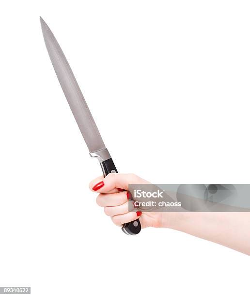 Woman Hand With Knife Stock Photo - Download Image Now - Holding, Kitchen Knife, Women