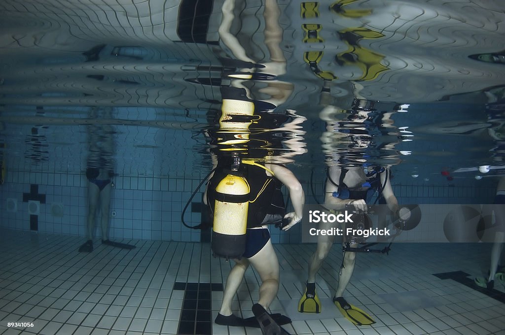 Curso Piscina debaixo de água - Royalty-free Barbatana - Equipamento de Mergulho Foto de stock