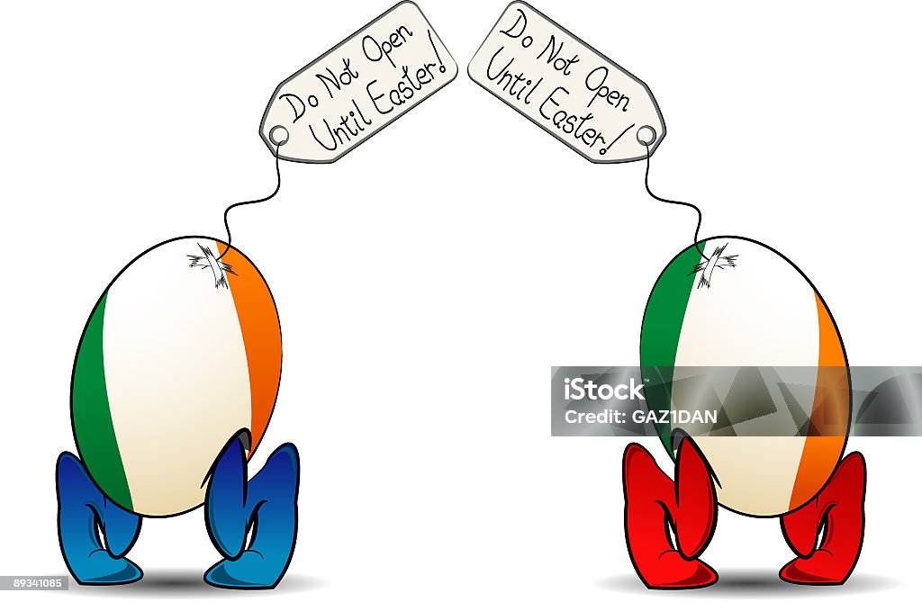 イースター卵のアイルランド国旗 - アイルランド共和国のロイヤリティフリーストックイラストレ�ーション