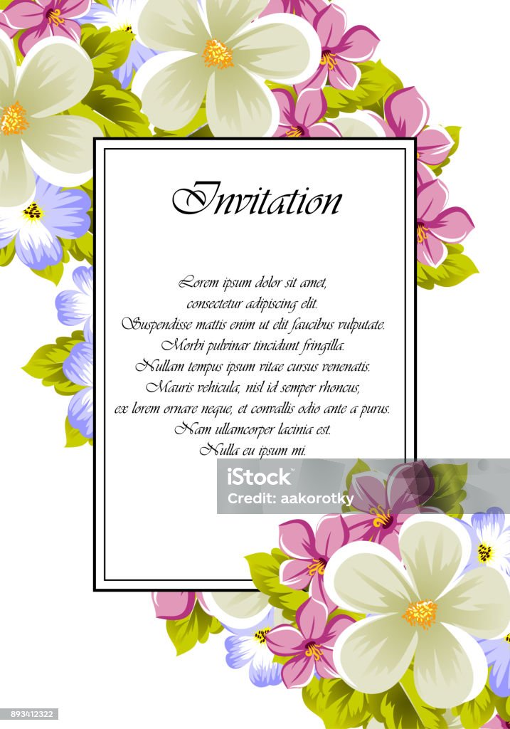 Ilustración de Marco De Unas Flores Para El Diseño De Tarjetas Invitaciones Saludo De Cumpleaños Boda Partido Fiesta Celebración Día De San Valentín y más Vectores Libres de Derechos de Aniversario - Ilustración de Marco De Unas Flores Para El Diseño De Tarjetas Invitaciones Saludo De Cumpleaños Boda Partido Fiesta Celebración Día De San Valentín y más Vectores Libres de Derechos de Aniversario -