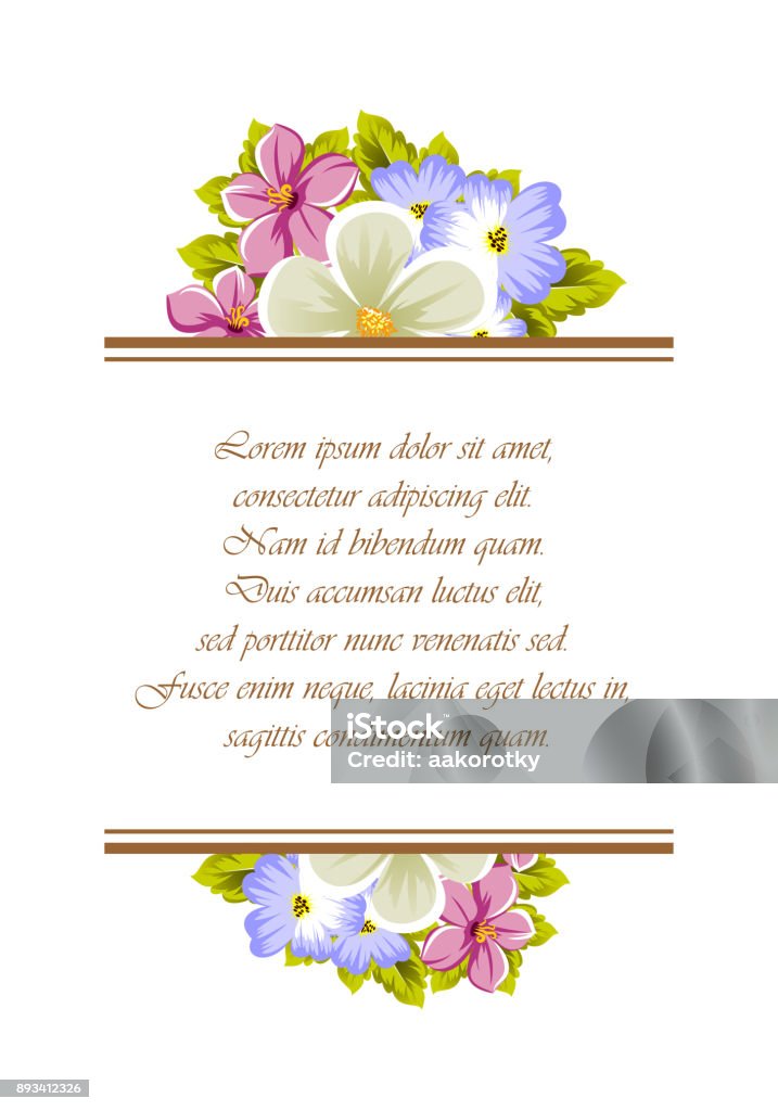 Ilustración de Marco De Unas Flores Para El Diseño De Tarjetas Invitaciones Saludo De Cumpleaños Boda Partido Fiesta Celebración Día De San Valentín y más Vectores Libres de Derechos de Aniversario - Ilustración de Marco De Unas Flores Para El Diseño De Tarjetas Invitaciones Saludo De Cumpleaños Boda Partido Fiesta Celebración Día De San Valentín y más Vectores Libres de Derechos de Aniversario -