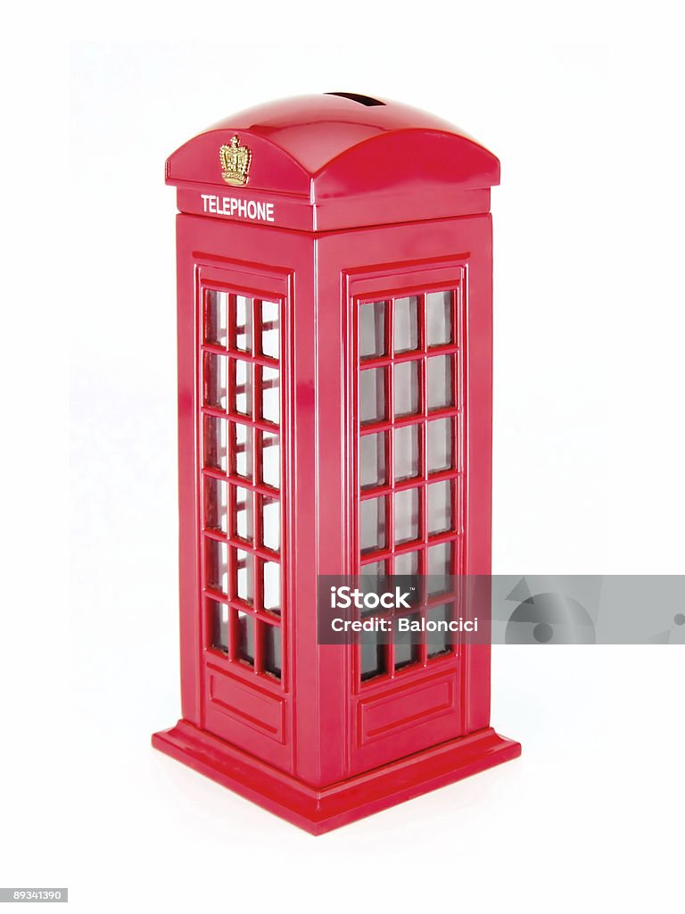 Telephone box angle Classics London red telephone box isolated on white Booth Stock Photo
