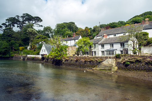 Helford village on the Helford Estuary in Cornwall, UK