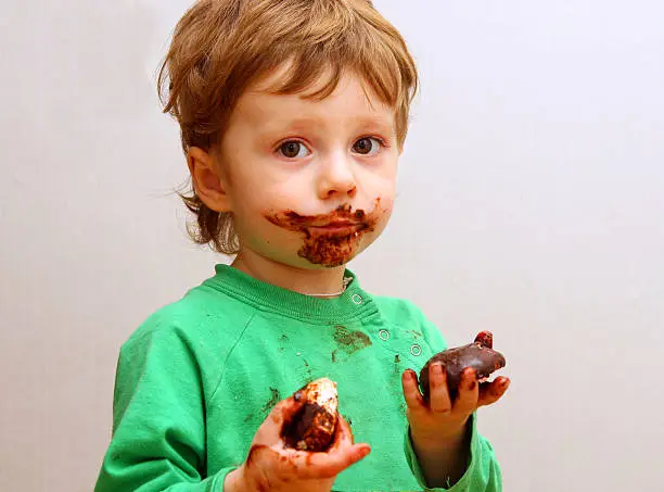 Photo of The boy eats a zephyr