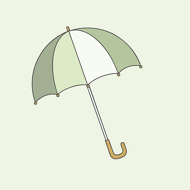 Vintage Umbrella vector art illustration