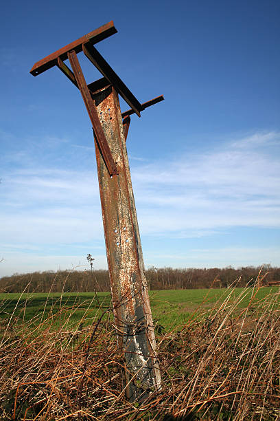 Rusting Stanchion stock photo