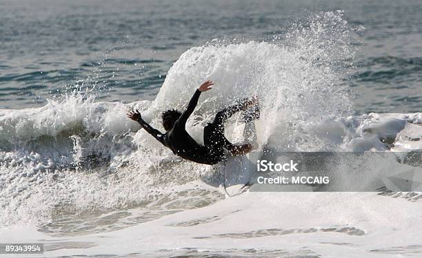 Surfer Slash Stock Photo - Download Image Now - Adult, Beach, Breaking Wave