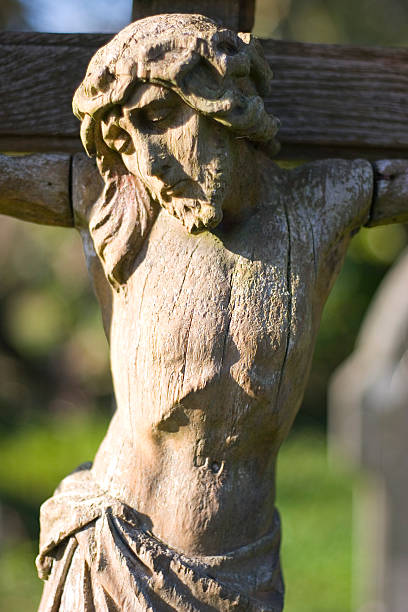istock Wood statue of Jesus on cross Good Friday before Easter 89343975