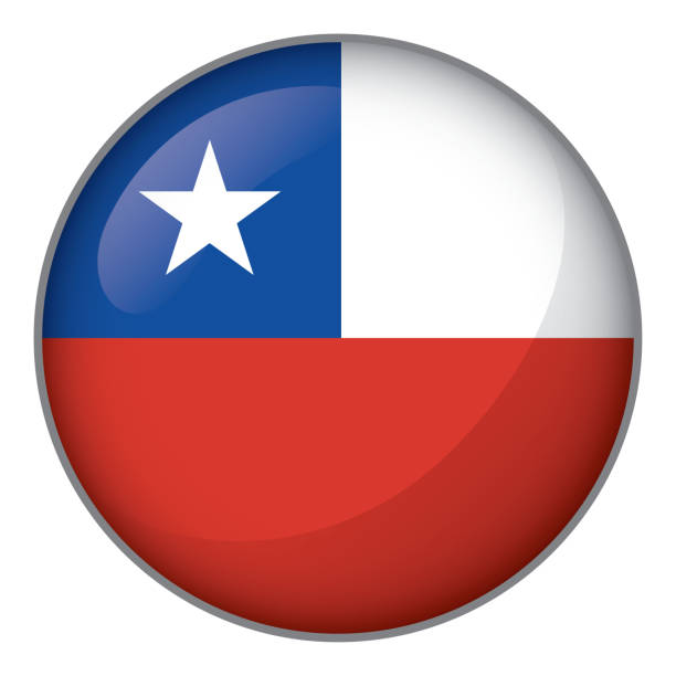 istock Icon representing square button flag of Chile. Ideal for catalogs of institutional materials and geography 893440276