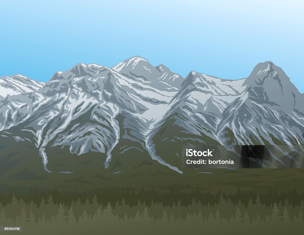 Montanhas Rochosas - Ilustração de Alberta royalty-free