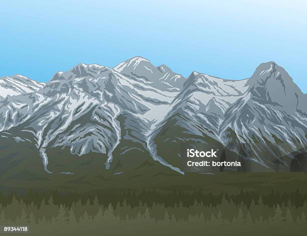 Vetores de Montanhas Rochosas e mais imagens de Alberta - Alberta, Alto - Descrição Geral, Azul