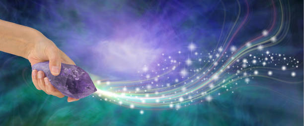 istock Massive Amethyst Wand with beautiful energy 893443548